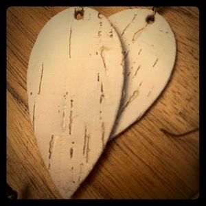 Genuine leather/cork earrings